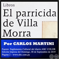 EL PARRICIDA DE VILLA MORRA - Por CARLOS MARTINI -  Domingo, 08 de Septiembre de 2019